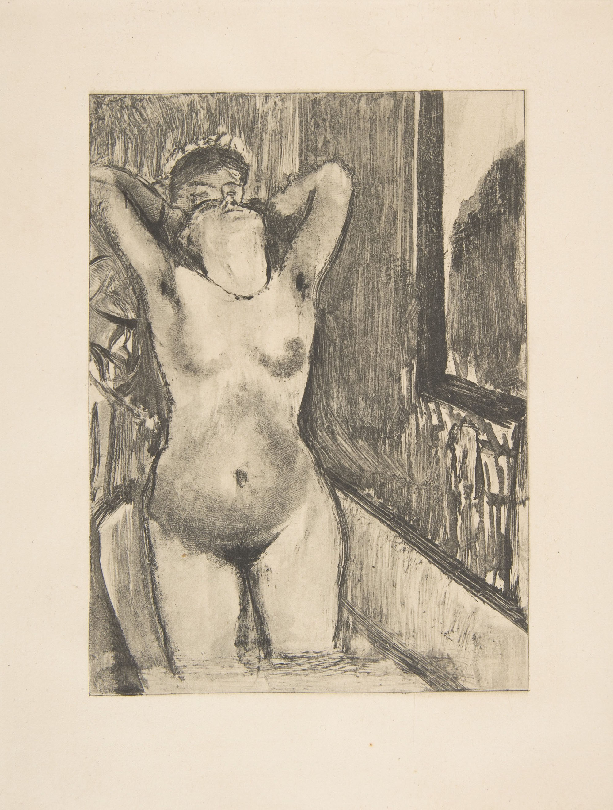Эдгар Дега. "Женщина, стоящая в ванной". Около 1878.